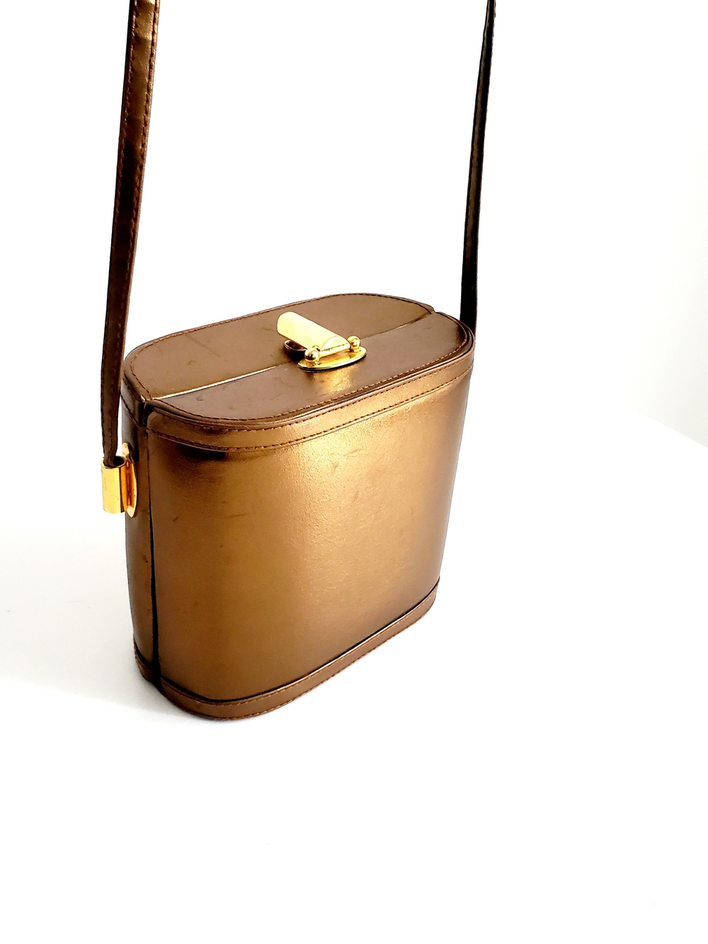 Metallic Gold Crossbody Shoulder Bag
